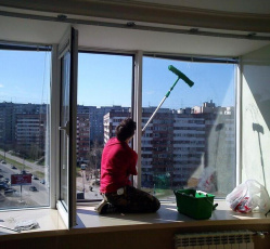 Мытье окон в однокомнатной квартире Джалиль